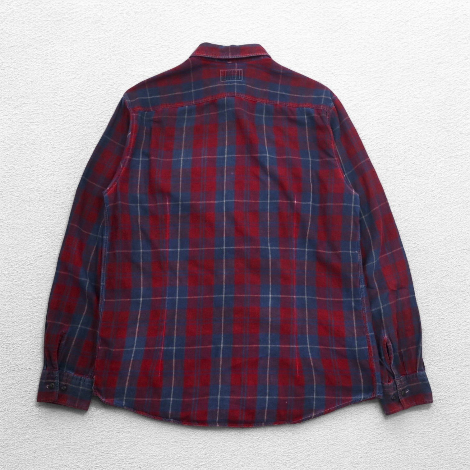 Barbour INTERNATIONAL Camicia da lavoro in flanella leggera XL blu navy a quadri rossi cotone