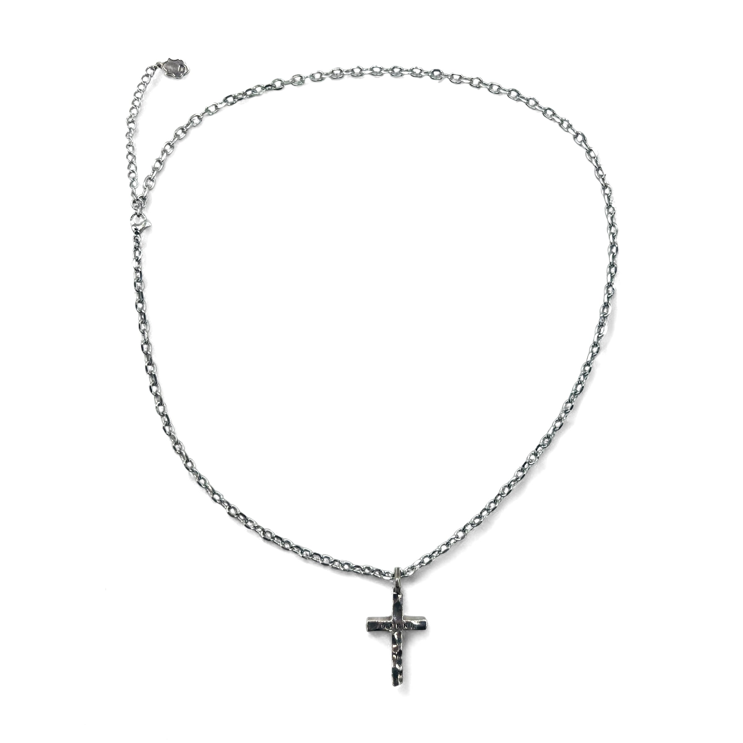 GARNI 鎚目 クロス 十字架 ネックレス シルバー SILVER 925 ハンマーワーク ロザリオ