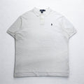 Polo by Ralph Lauren 90年代 ポロシャツ 2XL ビッグサイズ ホワイト コットン 鹿の子 スモールポニー刺繍