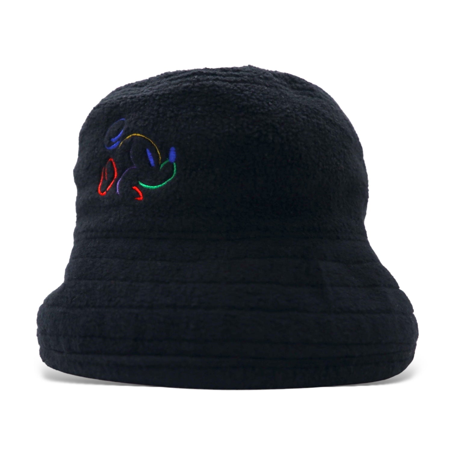 Cappello a secchiello in pile Walt Disney World anni '90 TAGLIA UNICA, colore nero, in poliestere con Topolino