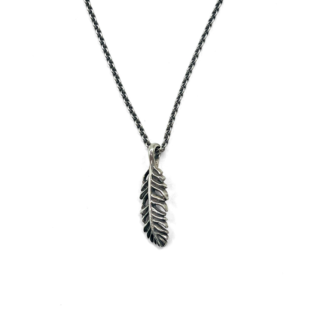 GARNI フェザー チェーン ネックレス ペンダント シルバー SILVER 925 羽根