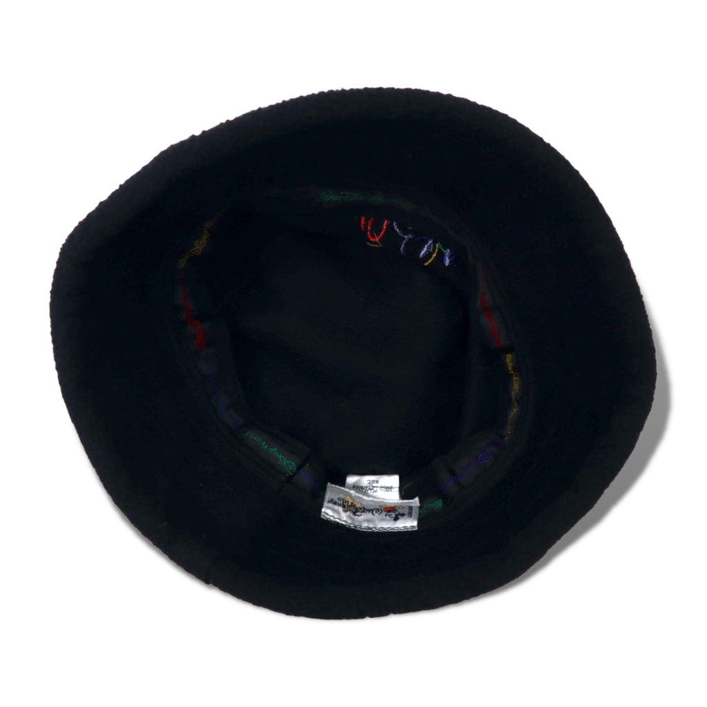 Cappello a secchiello in pile Walt Disney World anni '90 TAGLIA UNICA, colore nero, in poliestere con Topolino