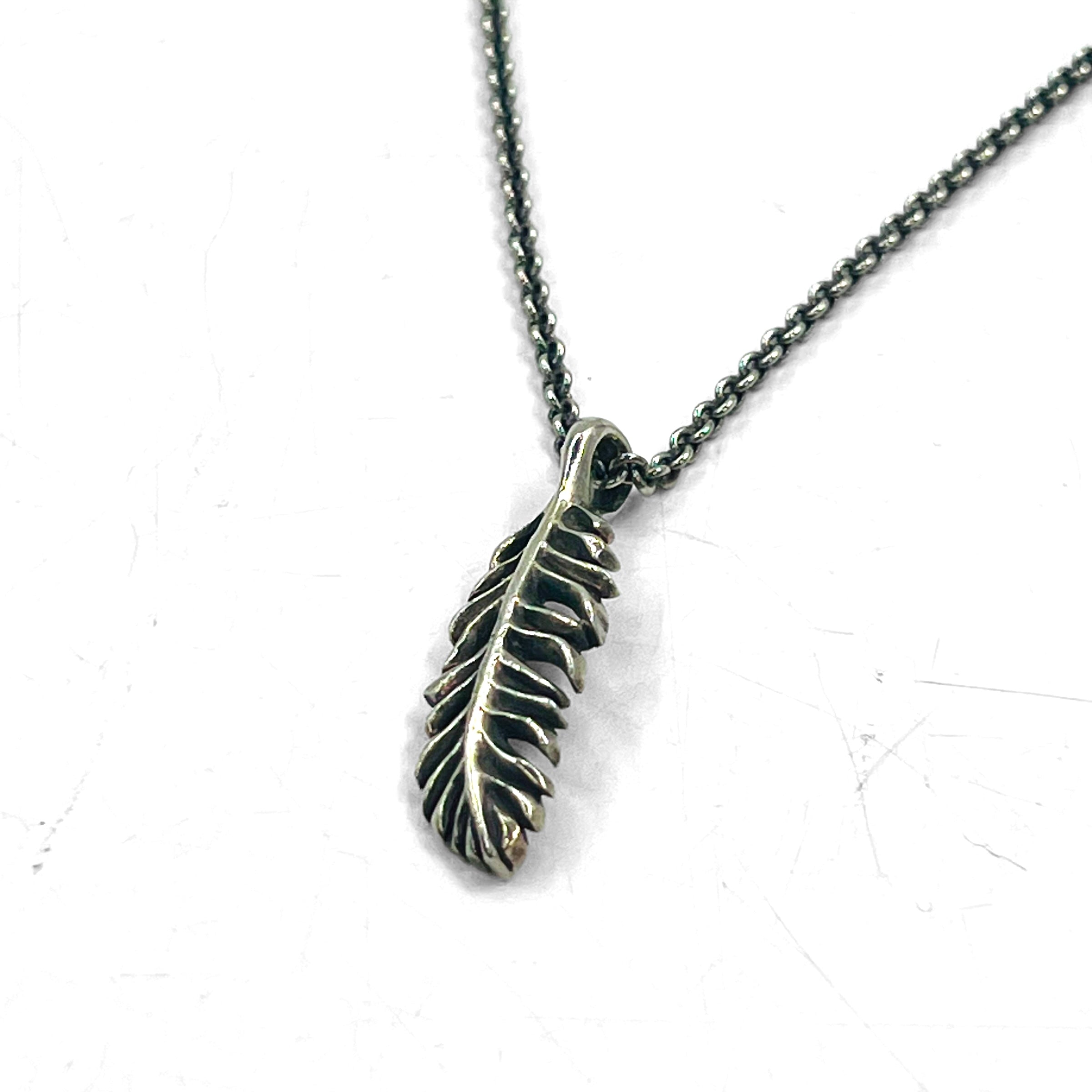 GARNI フェザー チェーン ネックレス ペンダント シルバー SILVER 925 羽根
