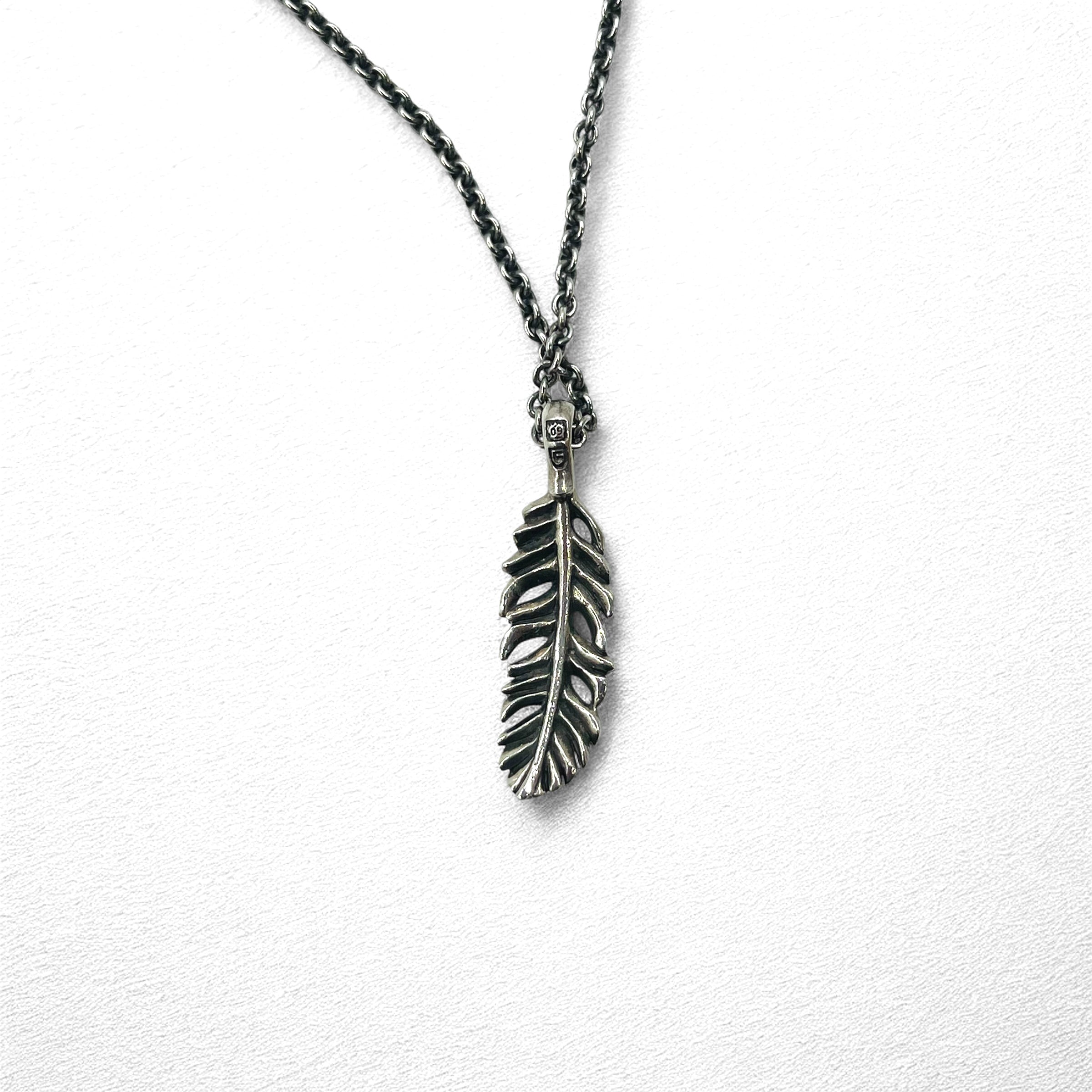 GARNI フェザー チェーン ネックレス ペンダント シルバー SILVER 925 羽根