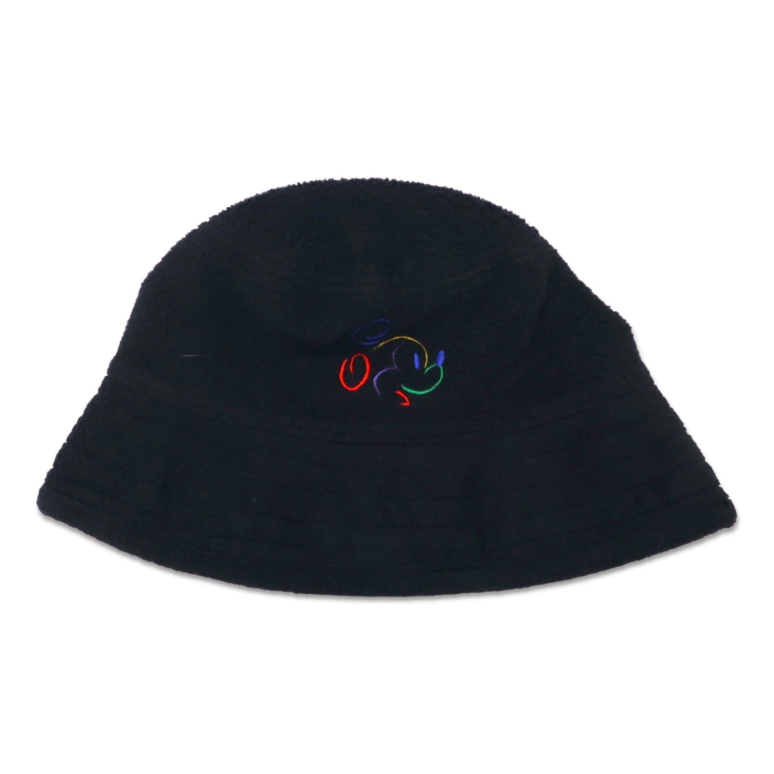 Cappello a secchiello in pile Walt Disney World anni '90 TAGLIA UNICA, colore nero, in poliestere con Topolino