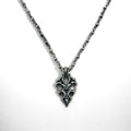 Vintage Skull Chain Necklace Collana a catena con teschio Pendente Argento STERLING 925 Gothic Rock