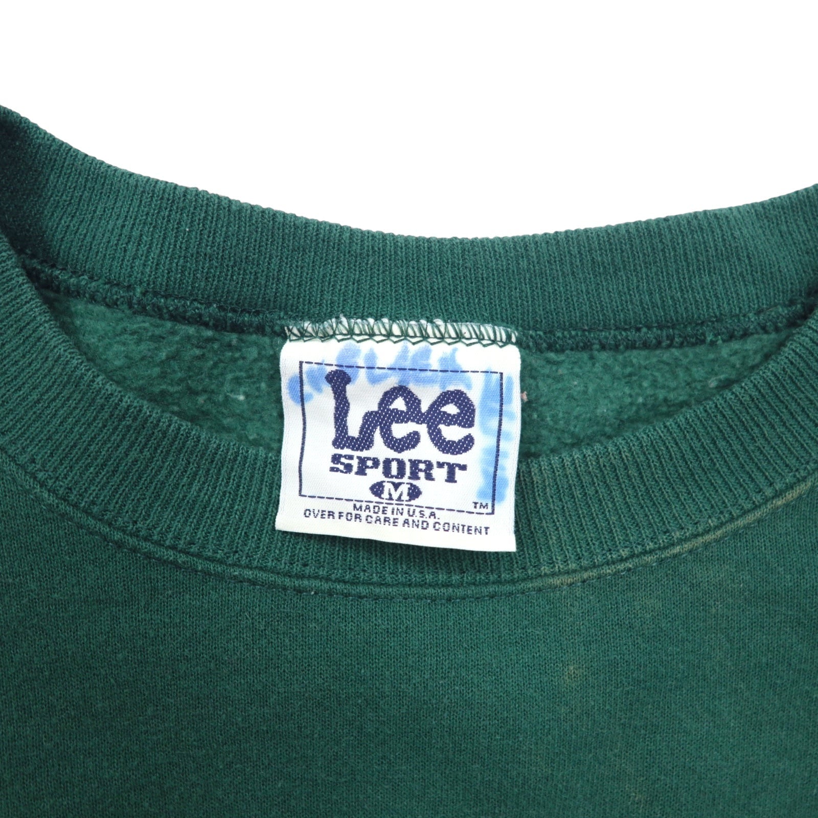 Lee SPORT anni '90 Made in USA NFL Ricamo Felpa M Verde Cotone PACKERS Packers NUTMEG