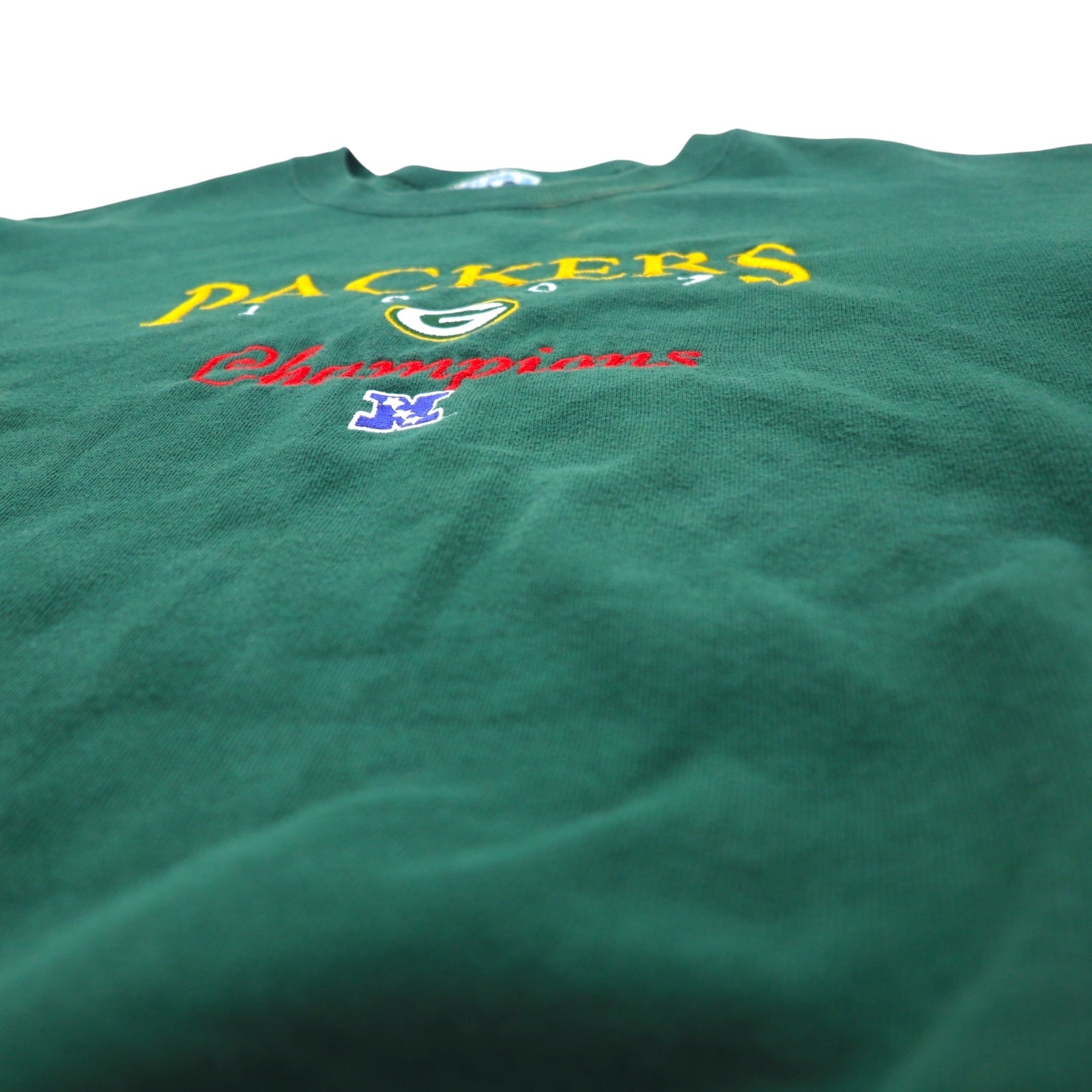 Lee SPORT anni '90 Made in USA NFL Ricamo Felpa M Verde Cotone PACKERS Packers NUTMEG