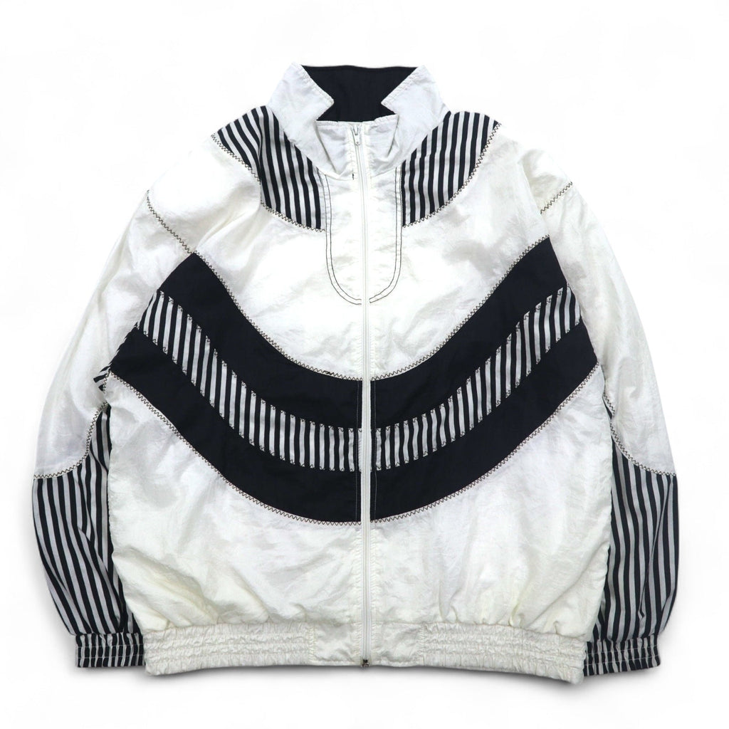 Giacca a vento vintage anni '80 SUNTERRA Giacca in nylon Track jacket L bianca fantasia all-over
