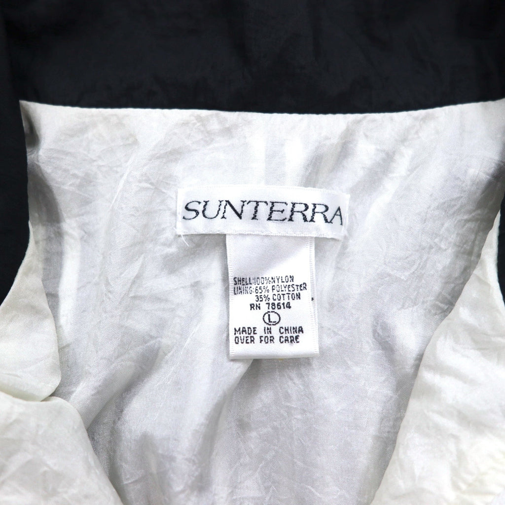 Giacca a vento vintage anni '80 SUNTERRA Giacca in nylon Track jacket L bianca fantasia all-over