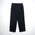 Vintage 80s ACTWU UNION MADE in USA Trousers 80年代 USA製 サイドライン 2タック ワイド スラックスパンツ L ブラック ウール サスペンダーボタン