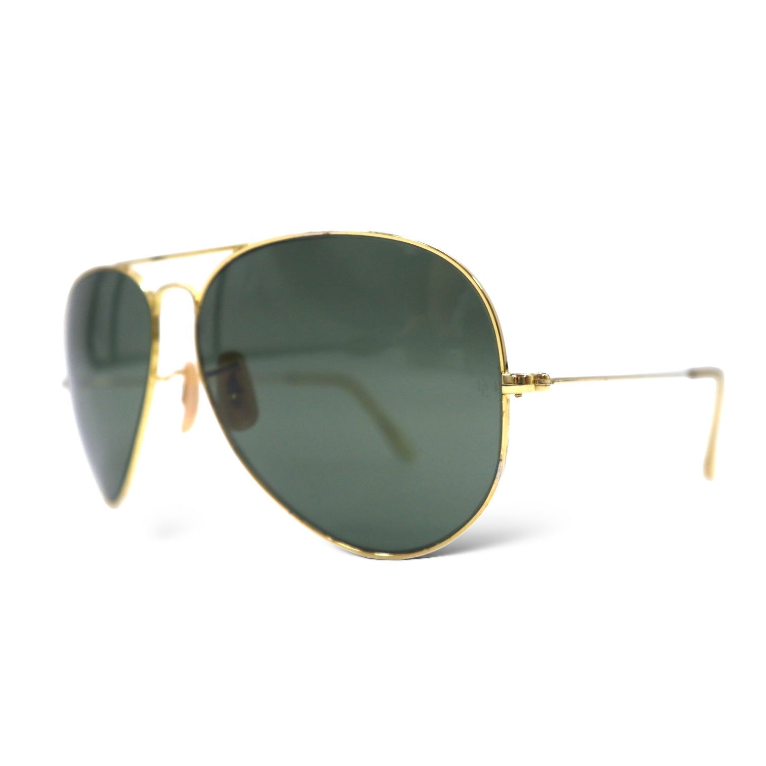 Occhiali da sole a goccia vintage Ray-Ban Bausch & Lomb USA in oro con B&L