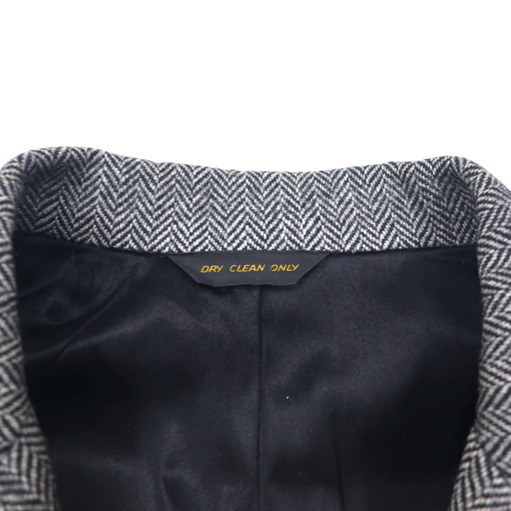 EAGLE CLOTHES 70年代 ツイード チェスターコート L グレー ウール ヘリンボーン  GUNTER'S