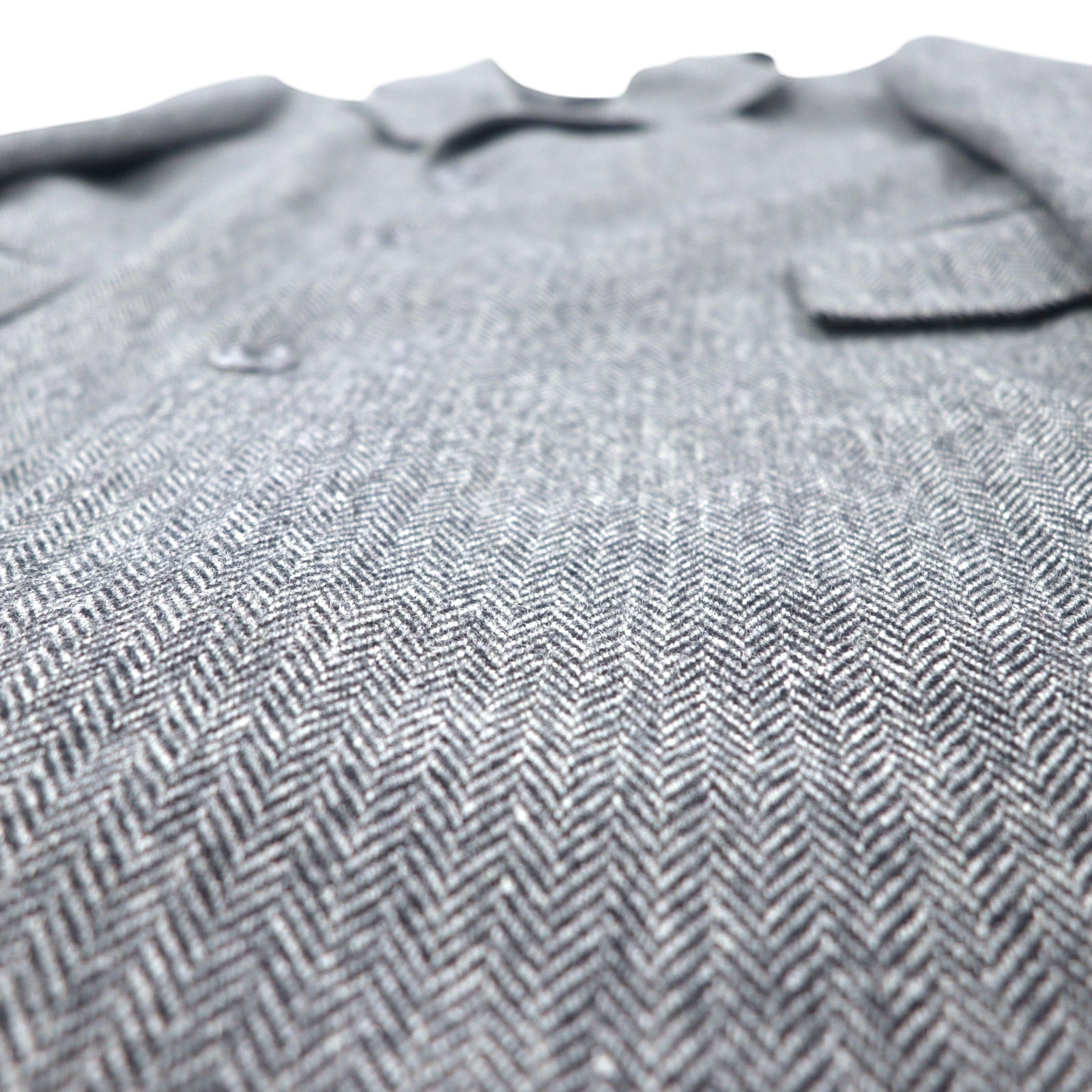 EAGLE CLOTHES 70年代 ツイード チェスターコート L グレー ウール ヘリンボーン  GUNTER'S