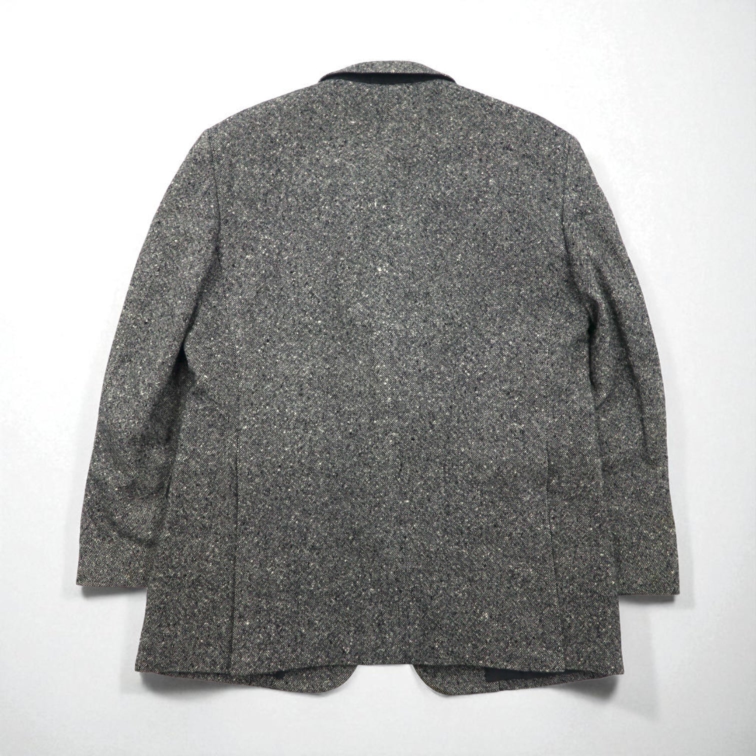 Burberrys vintage - Giacca in tweed 2 bottoni con misto cashmere, taglia M, colore grigio, lana, fabbricata in Giappone