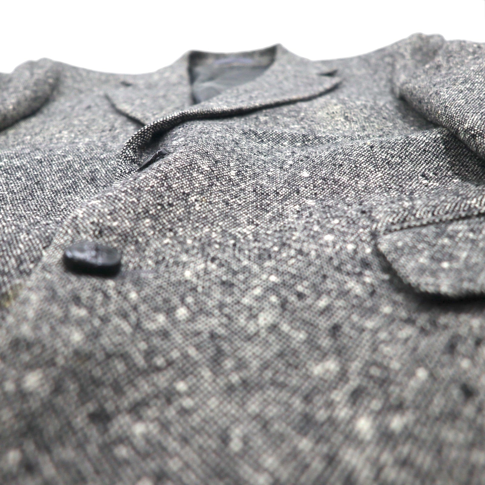 Burberrys vintage - Giacca in tweed 2 bottoni con misto cashmere, taglia M, colore grigio, lana, fabbricata in Giappone