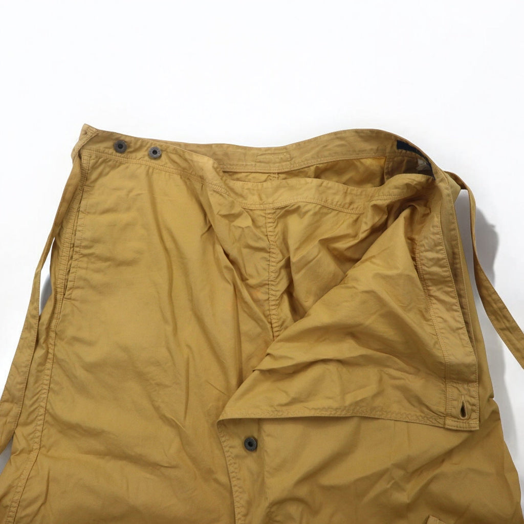 KAPITAL Pantaloni asimmetrici avvolgenti L beige cotone Made in Japan