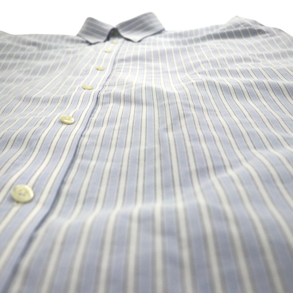 Brooks Brothers オックスフォード ボタンダウンシャツ 2XL ブルー ホワイト ストライプ ワンポイントロゴ