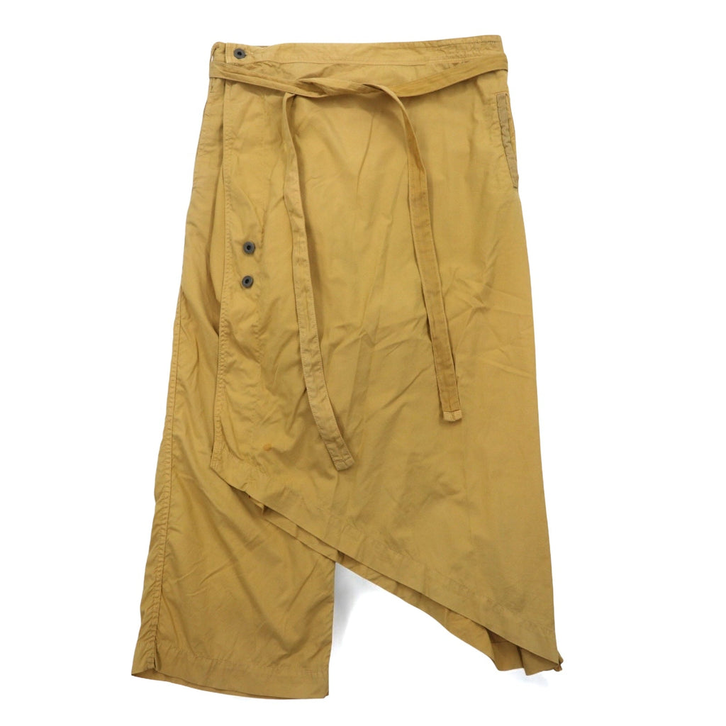 KAPITAL Pantaloni asimmetrici avvolgenti L beige cotone Made in Japan