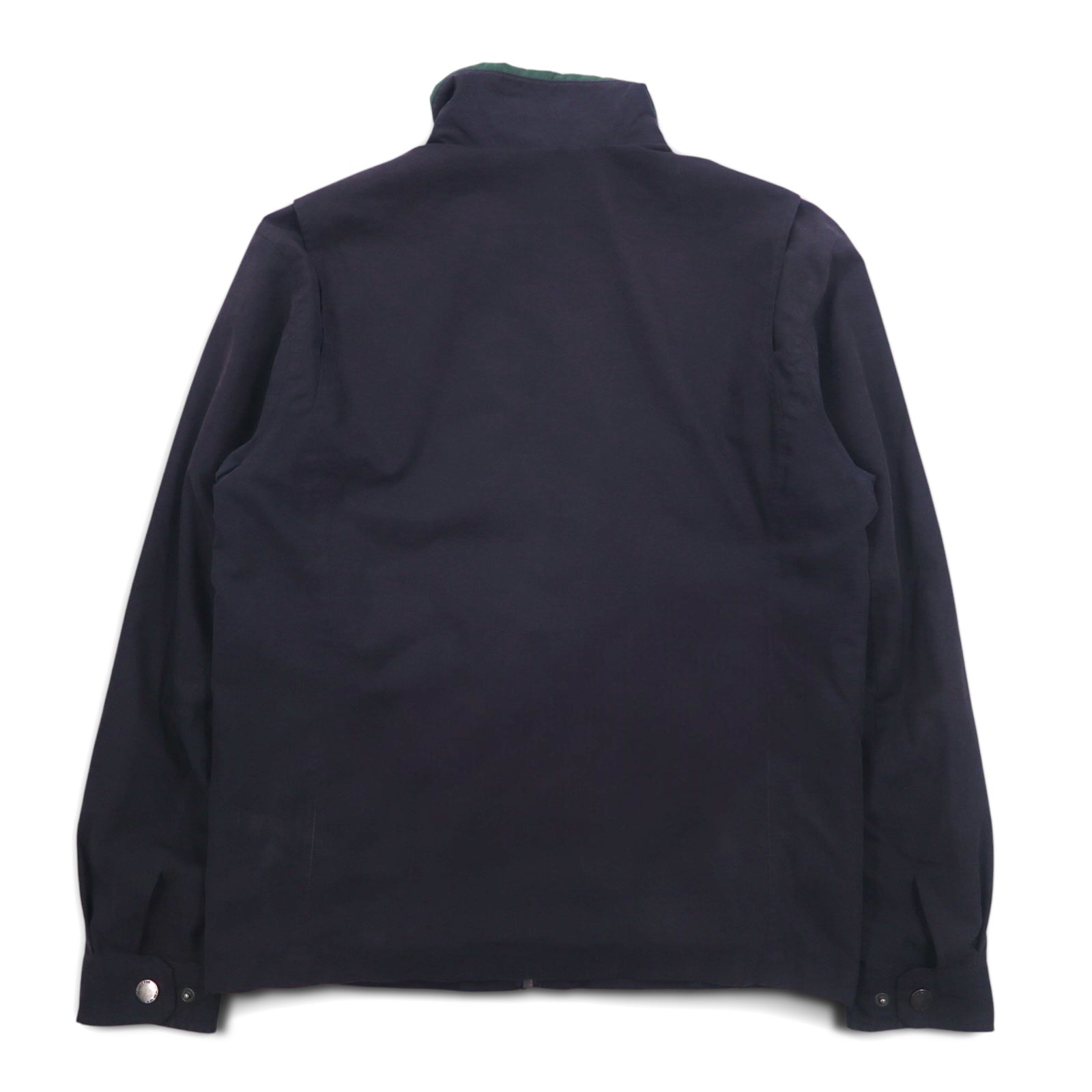 LONDON FOG Giacca Harrington Swingtop in pelle di pesca, taglia L, colore nero, collo alto