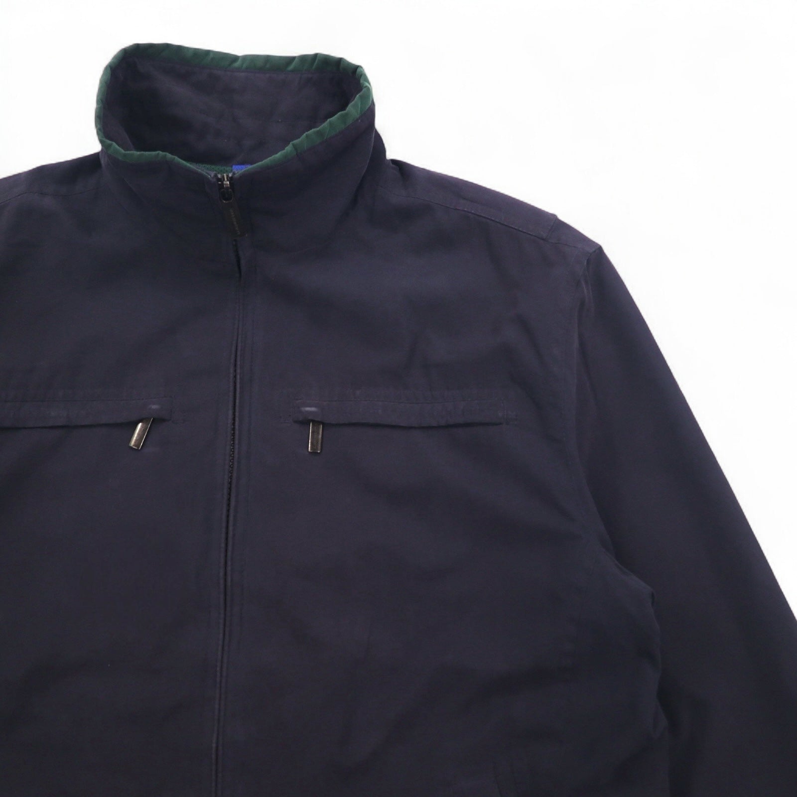 LONDON FOG Giacca Harrington Swingtop in pelle di pesca, taglia L, colore nero, collo alto
