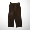Burberry's anni '80 Pantaloni larghi a 2 pieghe in velluto a coste, made in Germania Ovest, taglia L, colore marrone, in cotone