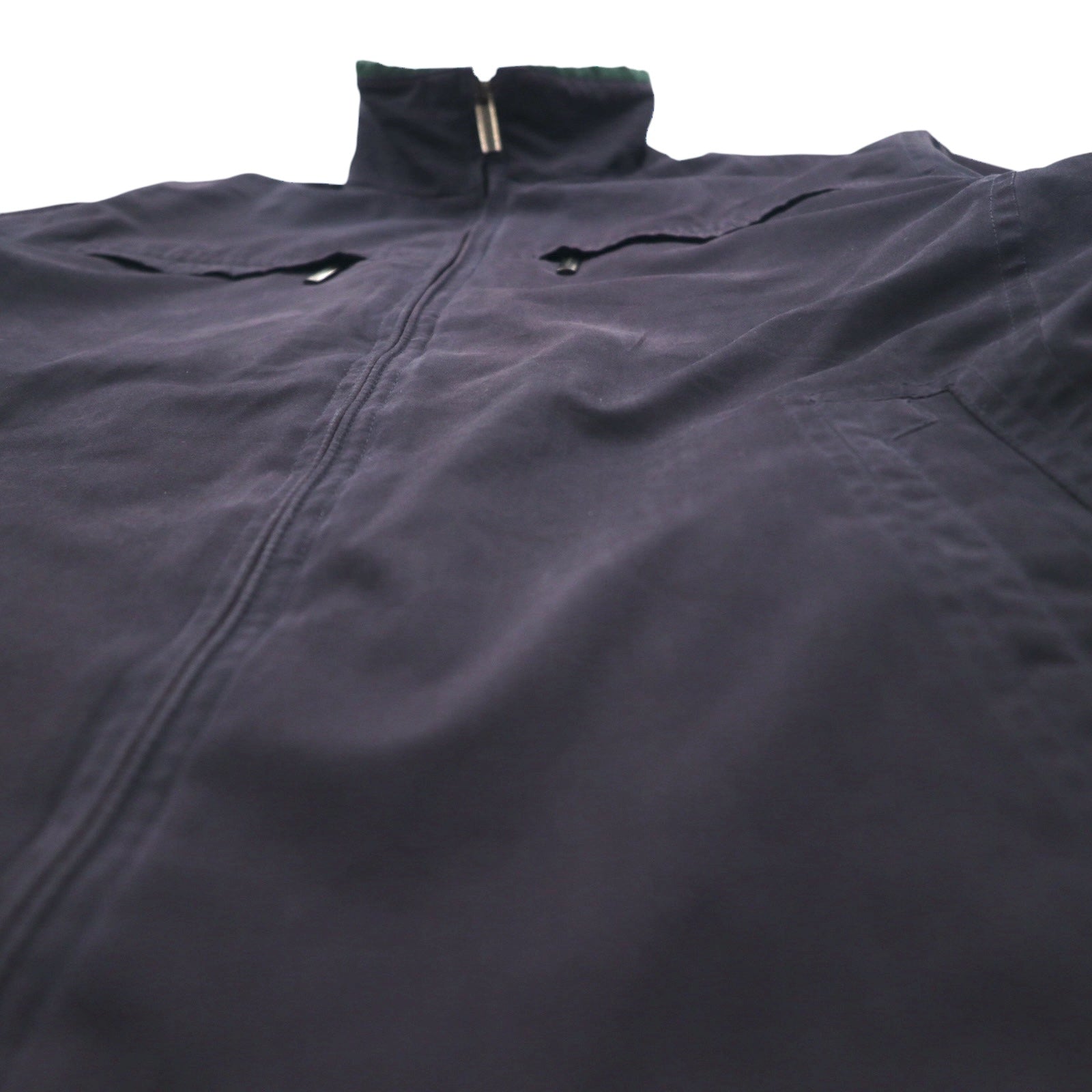 LONDON FOG Giacca Harrington Swingtop in pelle di pesca, taglia L, colore nero, collo alto