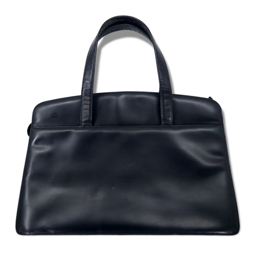 Borsa a mano/tracolla quadrata Burberrys in pelle nera con motivo Nova Check vintage