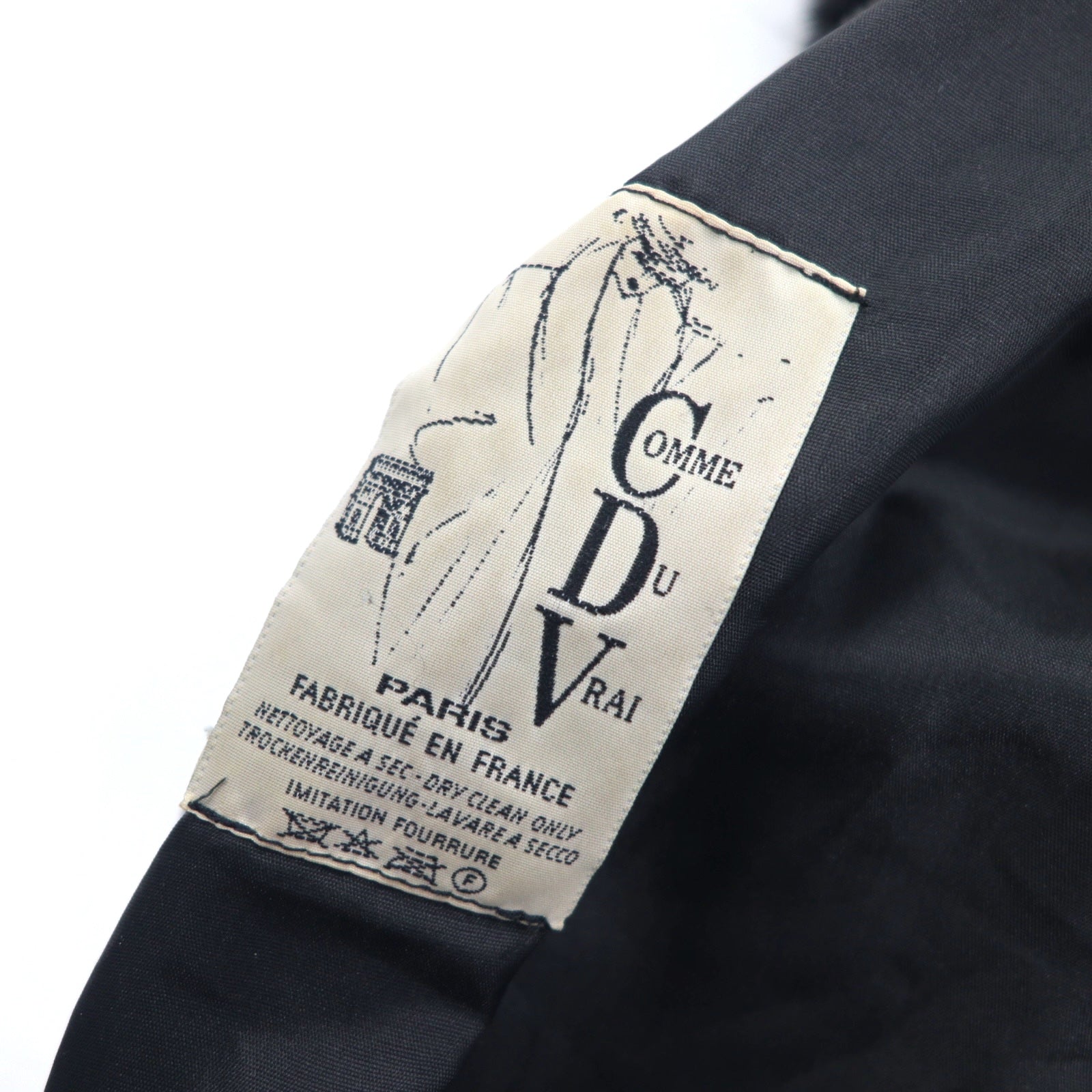 CDV COMME DU VRAI Cappotto in pelliccia sintetica leopardata, taglia unica, grigio acrilico con inserti in tessuti diversi, provenienza Francia