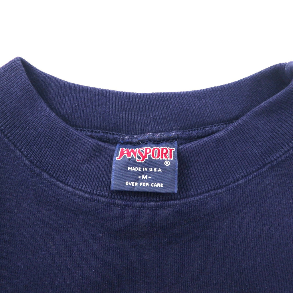 Felpa JAN SPORT Made in USA anni '90 con ricamo college, taglia M, blu navy, cotone, UNIVERSITY OF ALUMNI MISSISSIPPI