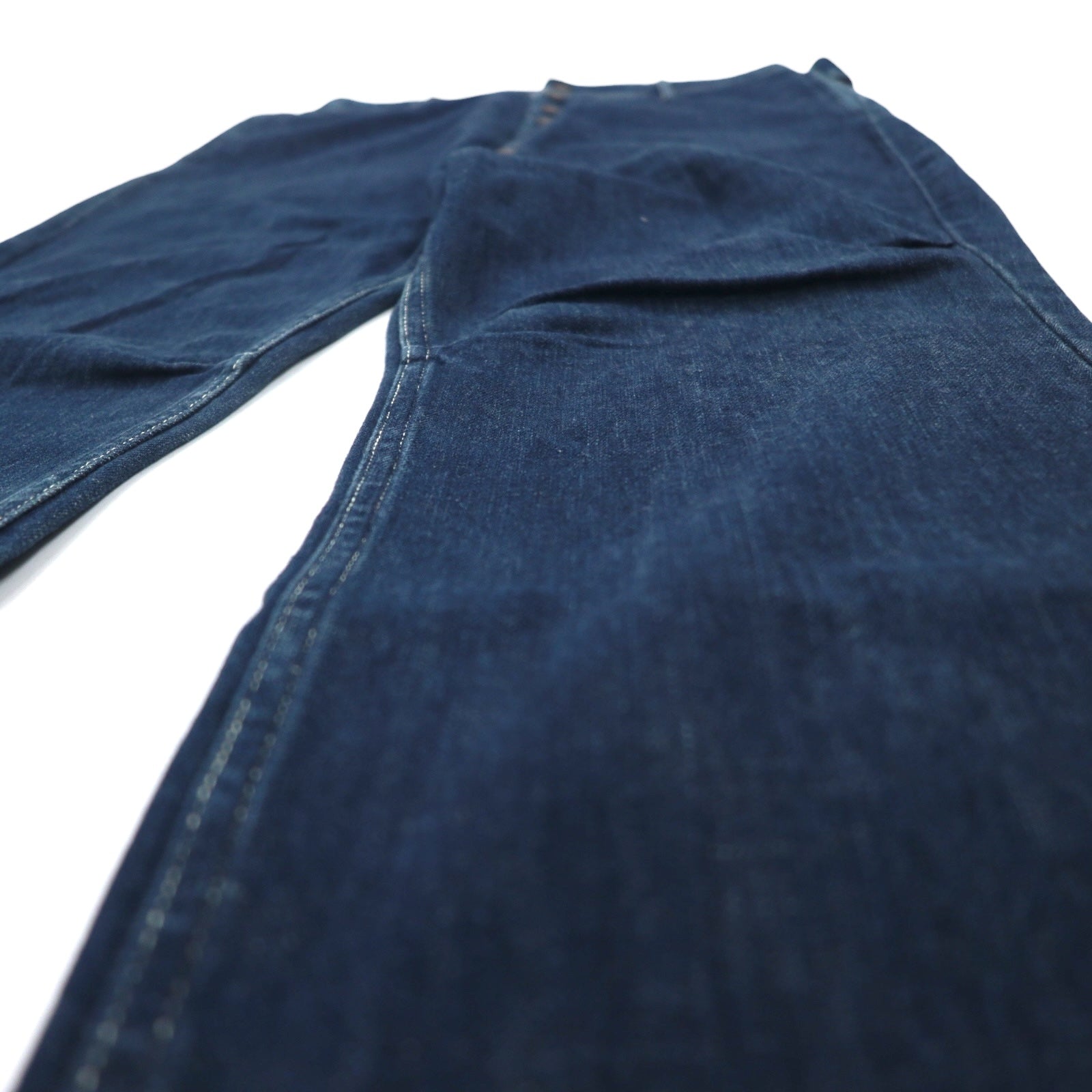 KAPITAL Pantaloni Pierrot Jeans L indaco blu cotone canapa lino a contrasto made in Japan