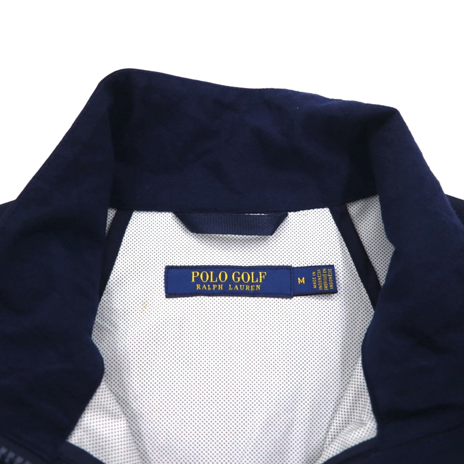 POLO GOLF RALPH LAUREN Giacca a guscio in nylon, taglia M, blu navy, impermeabile, elasticizzata, ricamo pony RSM CLASSIC