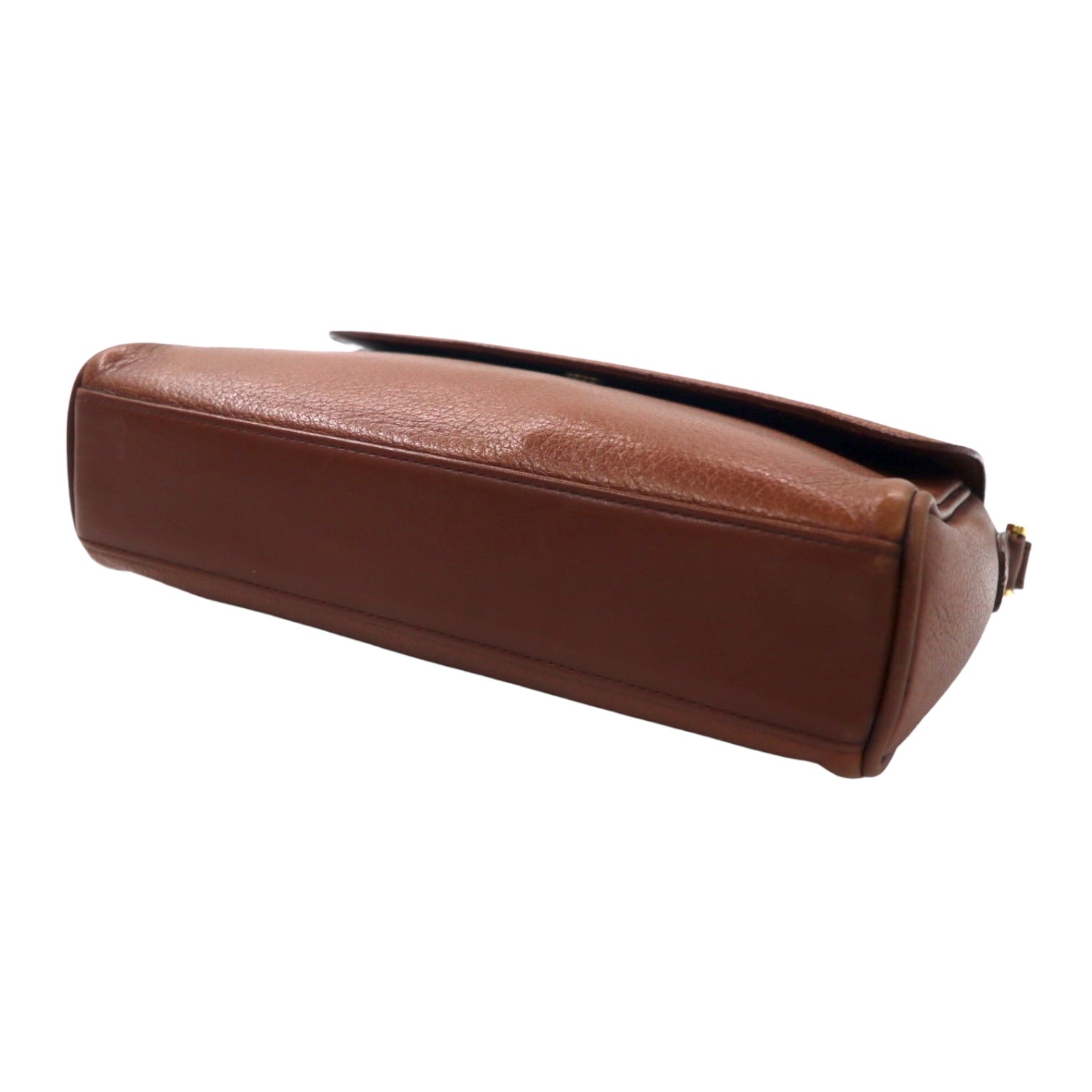 Borsa a tracolla Burberrys vintage in pelle martellata marrone con motivo Nova Check