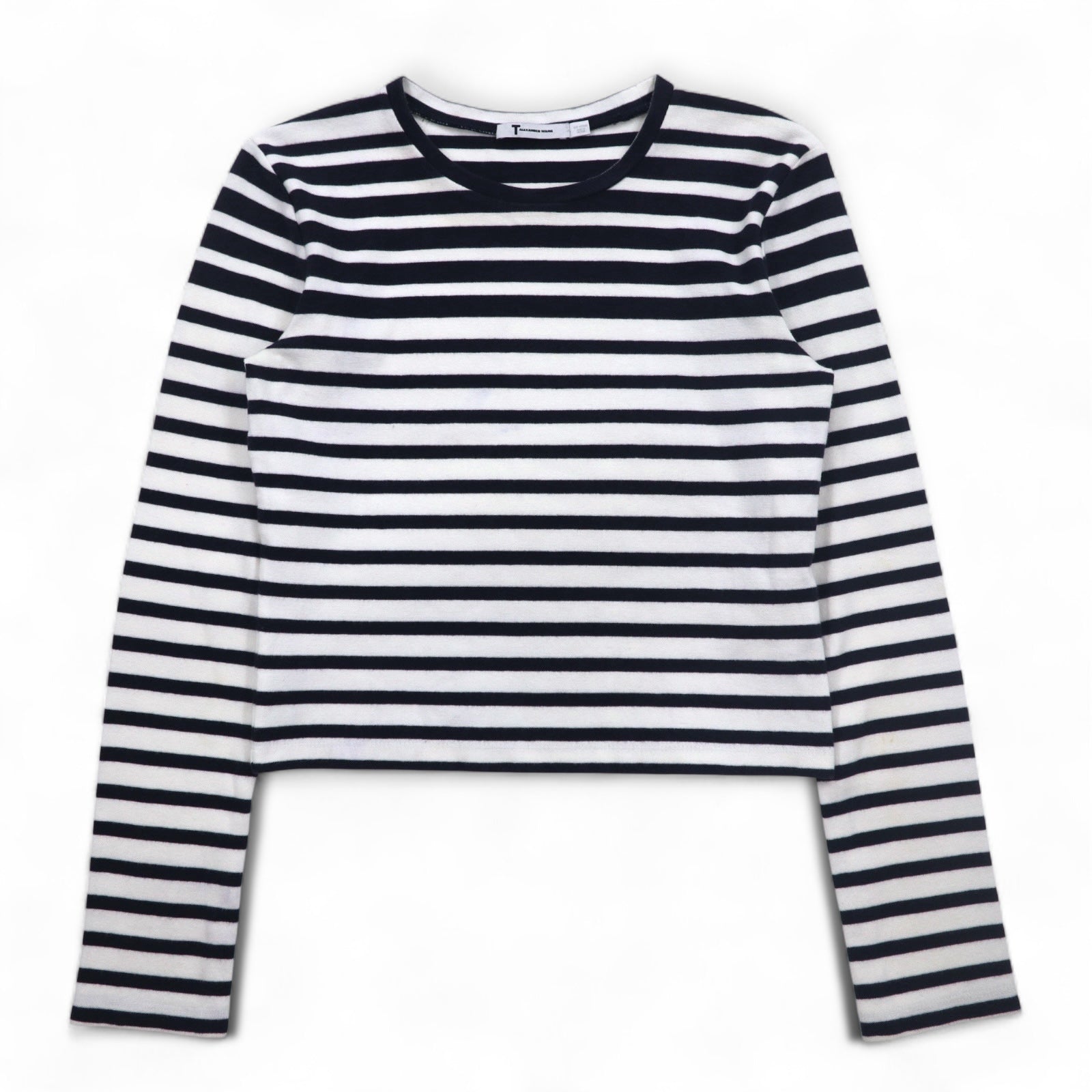 T BY ALEXANDER WANG T-shirt a maniche lunghe crop a righe M UNITED ARROWS (modello speciale) 1552-343-0101
