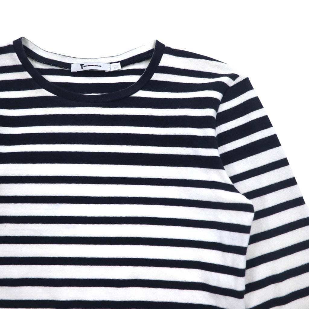 T BY ALEXANDER WANG T-shirt a maniche lunghe crop a righe M UNITED ARROWS (modello speciale) 1552-343-0101