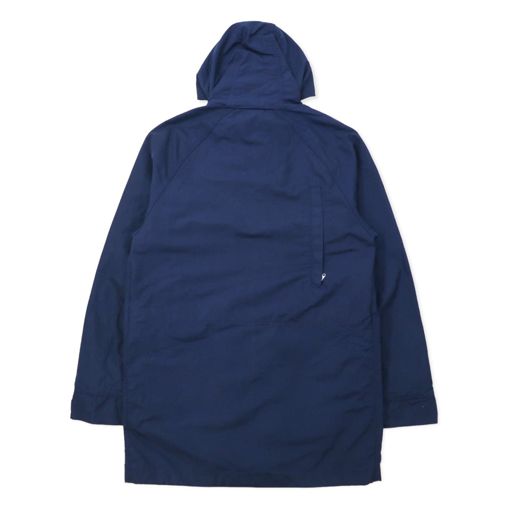 Woolrich Mountain Parka anni '70, taglia M, blu navy, poliestere, doppia cerniera, etichetta bianca, cerniera a goccia TALON