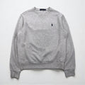 Polo Ralph Lauren 前V スウェット トレーナー S グレー スモールポニー 刺繡 ロゴ
