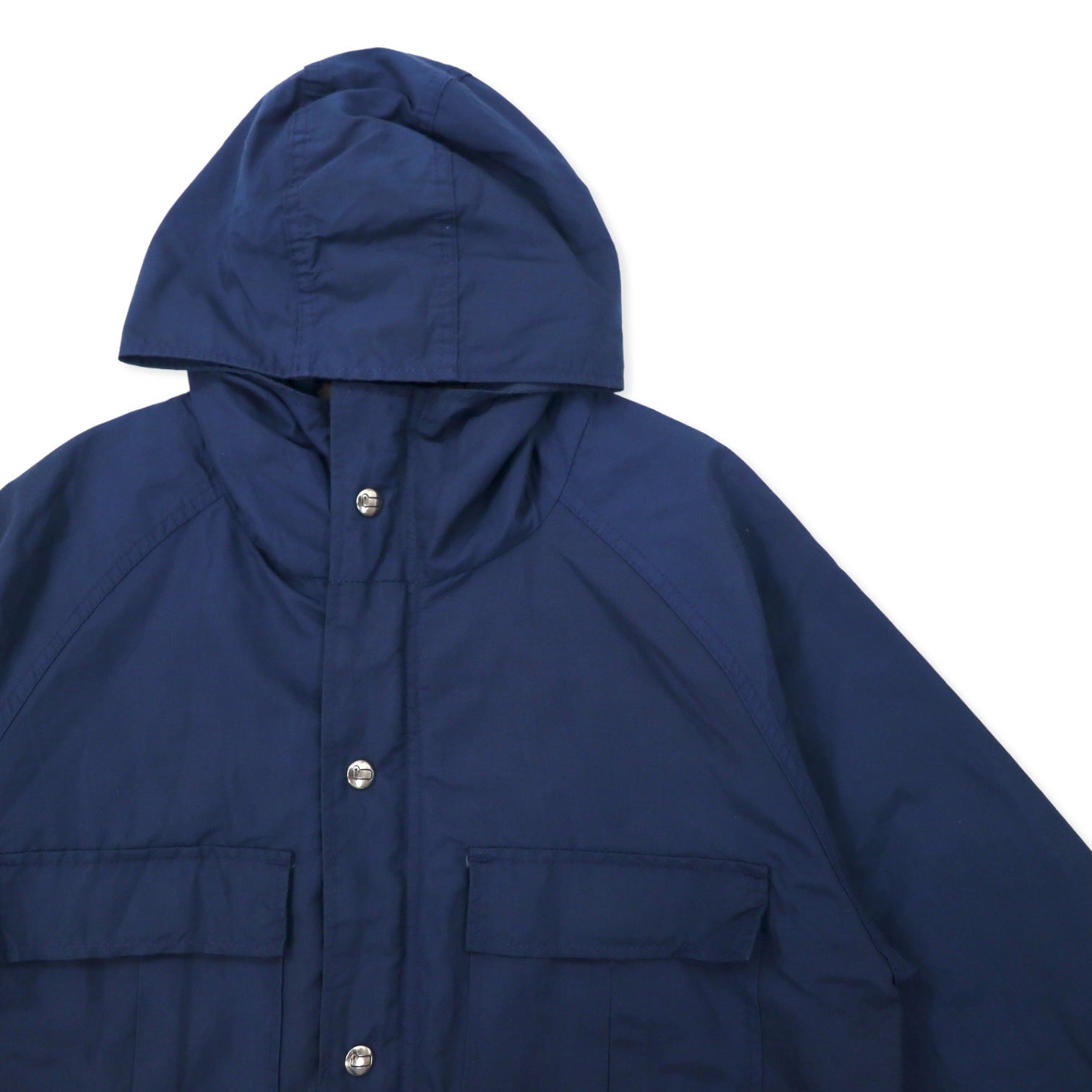 Woolrich Mountain Parka anni '70, taglia M, blu navy, poliestere, doppia cerniera, etichetta bianca, cerniera a goccia TALON