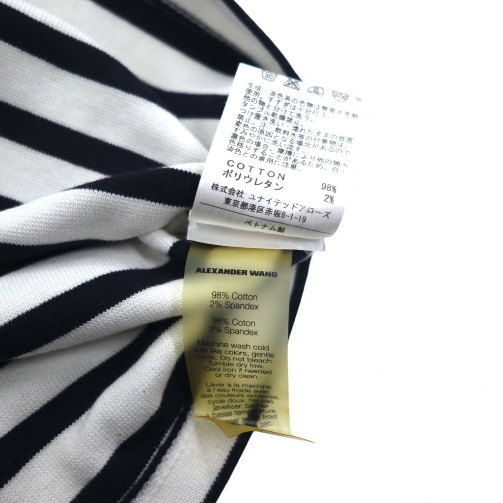 T BY ALEXANDER WANG T-shirt a maniche lunghe crop a righe M UNITED ARROWS (modello speciale) 1552-343-0101