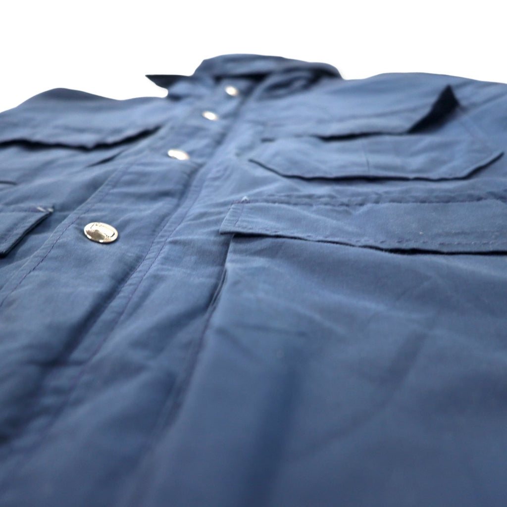 Woolrich Mountain Parka anni '70, taglia M, blu navy, poliestere, doppia cerniera, etichetta bianca, cerniera a goccia TALON