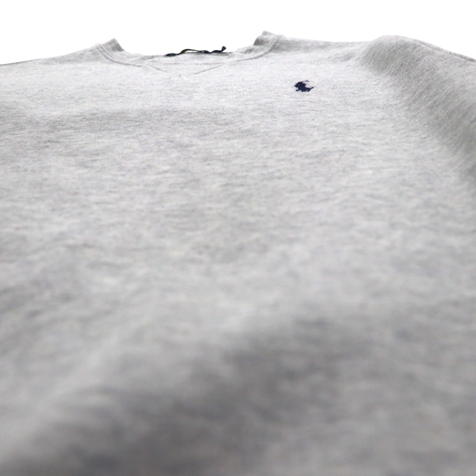 Polo Ralph Lauren 前V スウェット トレーナー S グレー スモールポニー 刺繡 ロゴ