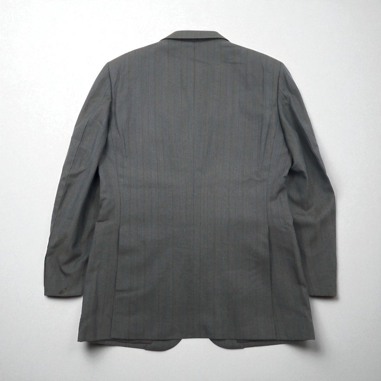 Burberrys Old Blazer Monopetto 2 Bottoni L Grigio Lana Gessato Sottile Made in Japan