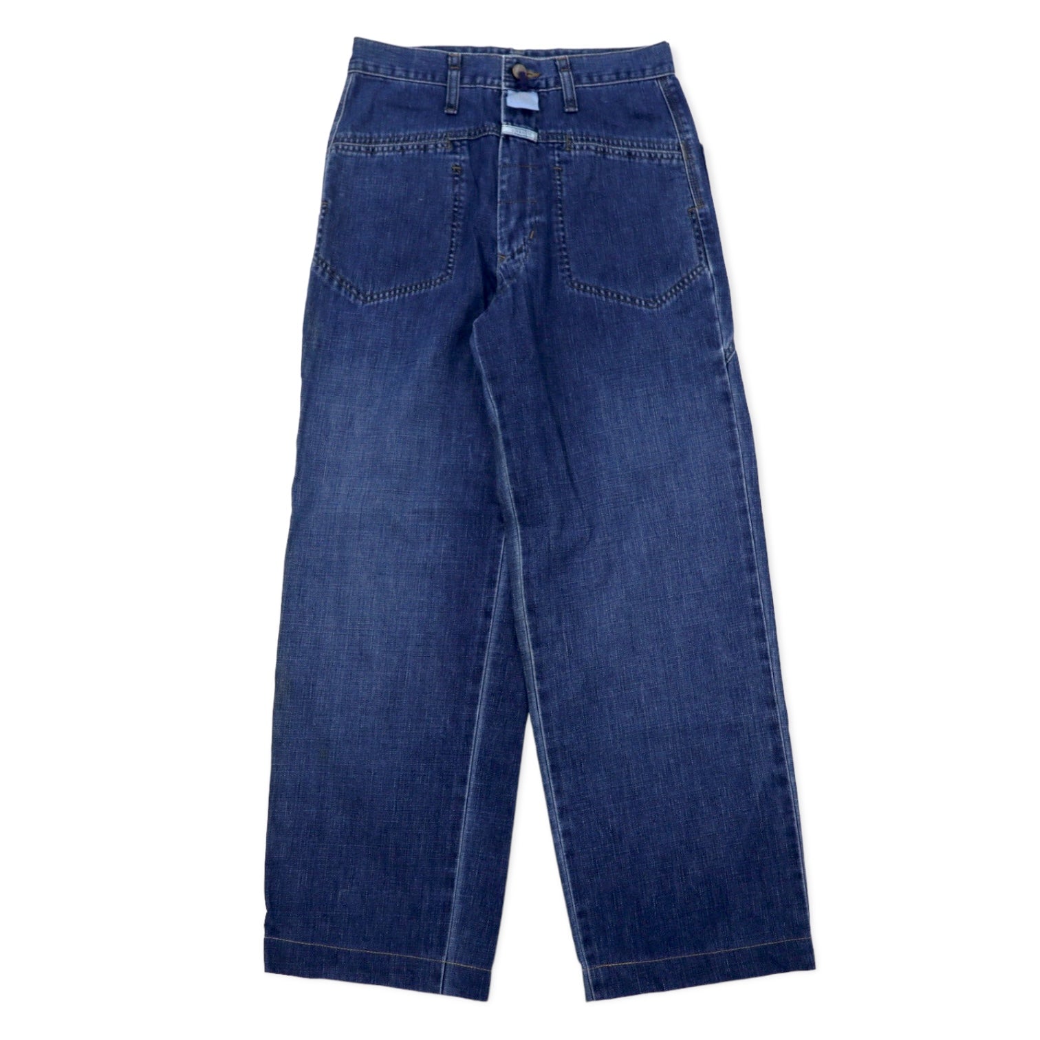 MARITHE FRANCOIS GIRBAUD Jeans affusolati a sacco S blu cotone chiusura lampo made in Japan