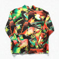 VERSACE 80年代 イタリア製 シャツ S マルチカラー 総柄 アート 比翼 VERSACE JEANS COUTURE