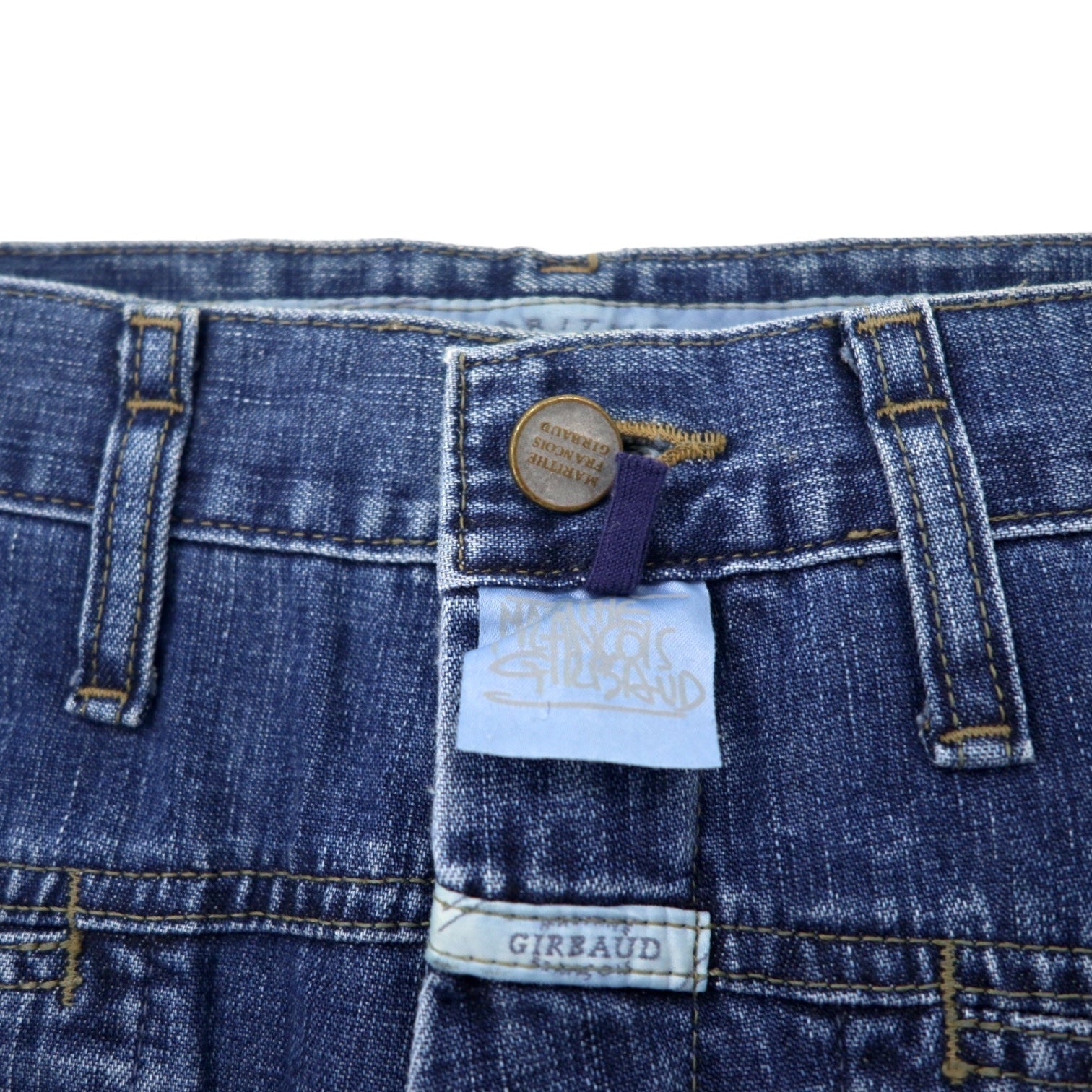 MARITHE FRANCOIS GIRBAUD Jeans affusolati a sacco S blu cotone chiusura lampo made in Japan