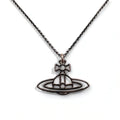 Vivienne Westwood Collana pendente orb piatta oro rosa THIN LINES SHORT FLAT ORB Necklace 63020260 Articolo non utilizzato