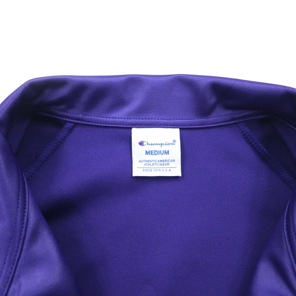 Giacca tuta Champion in jersey, taglia M, colore violetto, con logo script, nastro jacquard, modello C3-Q601, articolo nuovo.