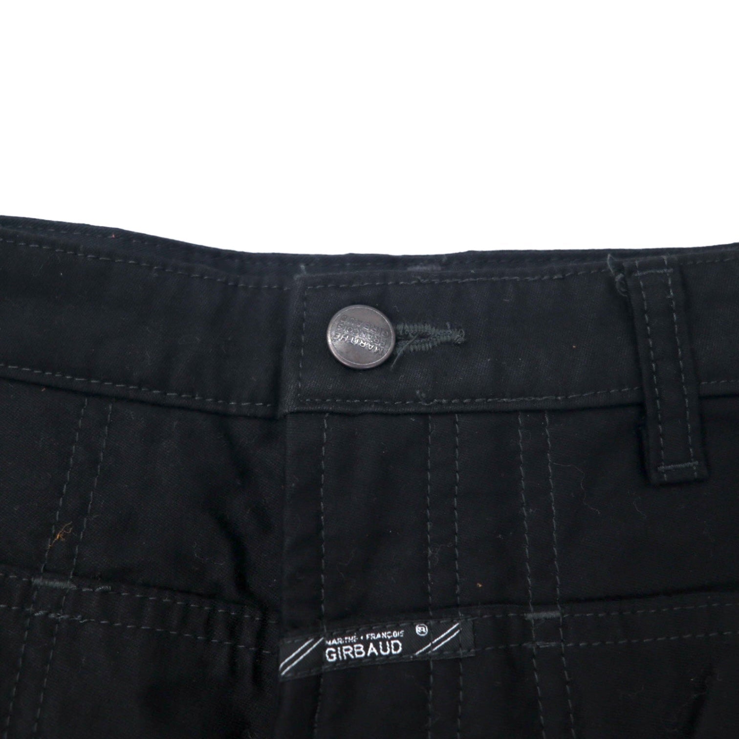 MARITHE FRANCOIS GIRBAUD Jeans neri a doppia cucitura denim taglia S, colore nero, in cotone, chiusura a zip, made in Japan
