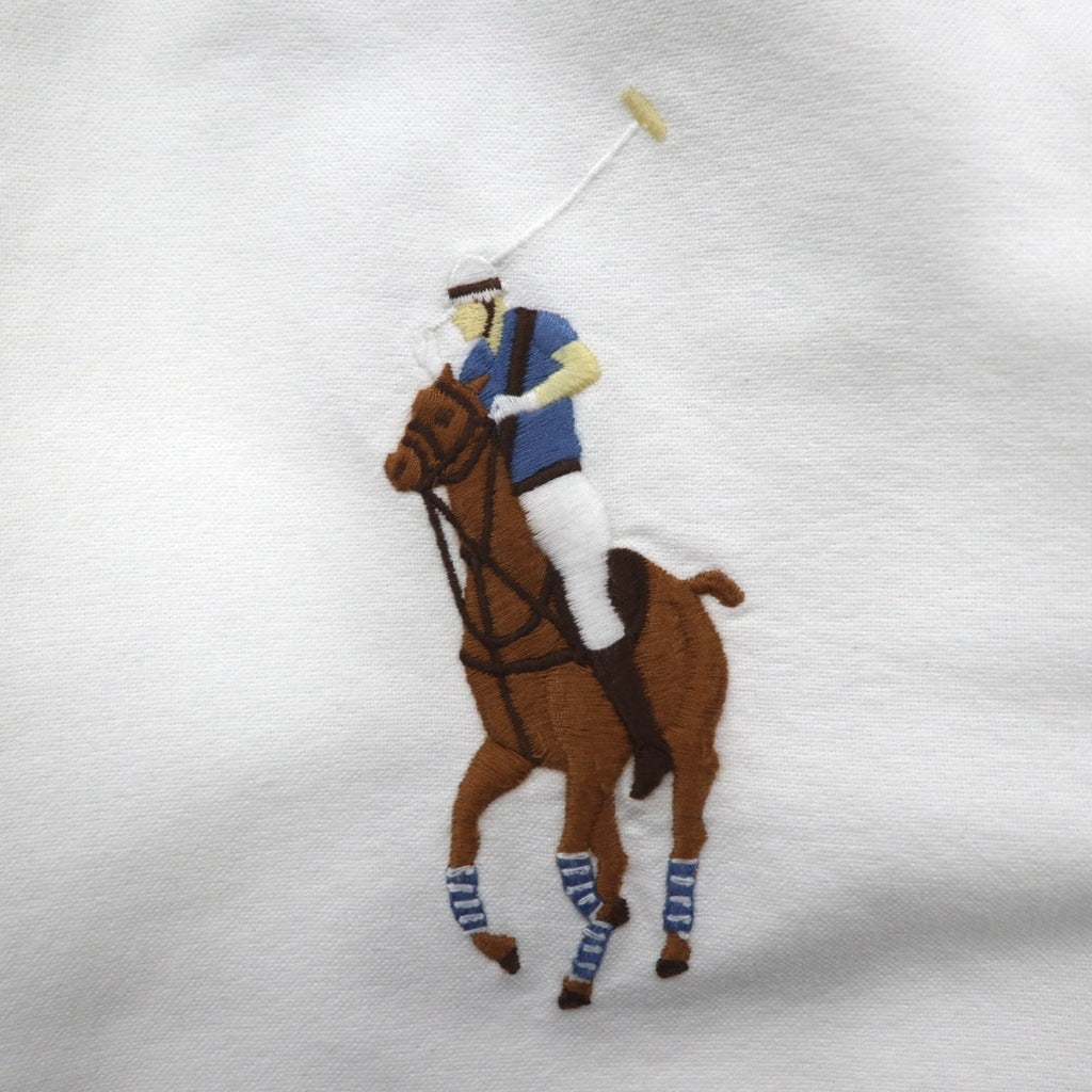 Ralph Lauren ビッグポニー 刺繍 オックスフォード ボタンダウン シャツ M ホワイト コットン ロゴ
