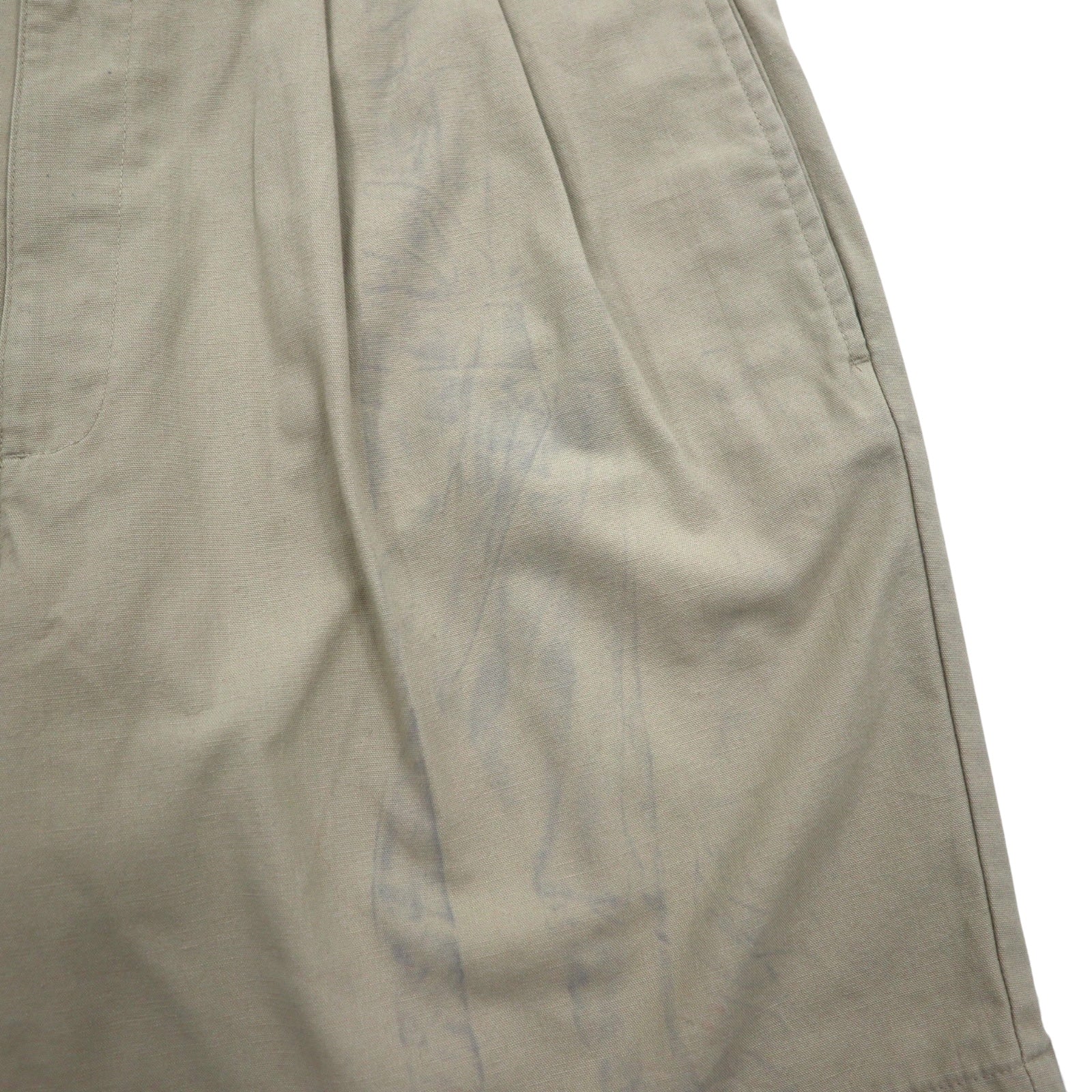DOCKERS ( Levi's ) ダック キャンバス タック ショートパンツ ハーフパンツ L ベージュ コットン
